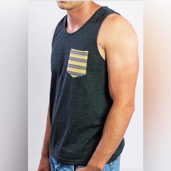 Beautiful Giant Men’s Patterned-Pocket Tank - Picture 5 of 7